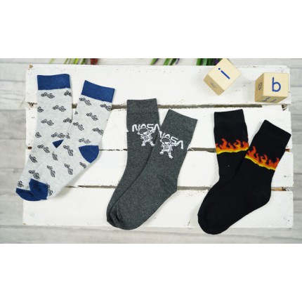 3pak SKARPETKI bawełniane PŁOMIENIE ROWERY skarpety chłopięce C-48