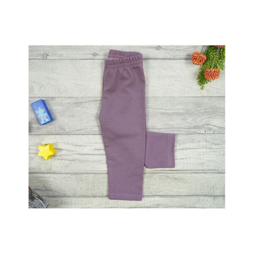 Liliowe LEGGINSY GETRY ocieplane na meszku