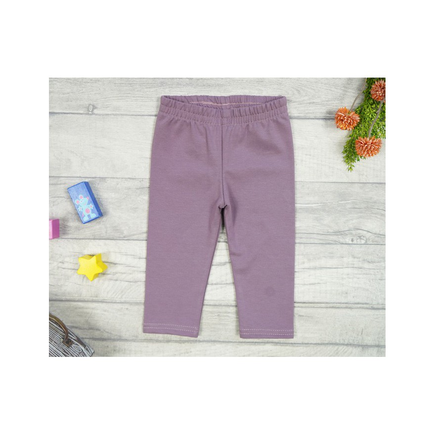 Liliowe LEGGINSY GETRY ocieplane na meszku