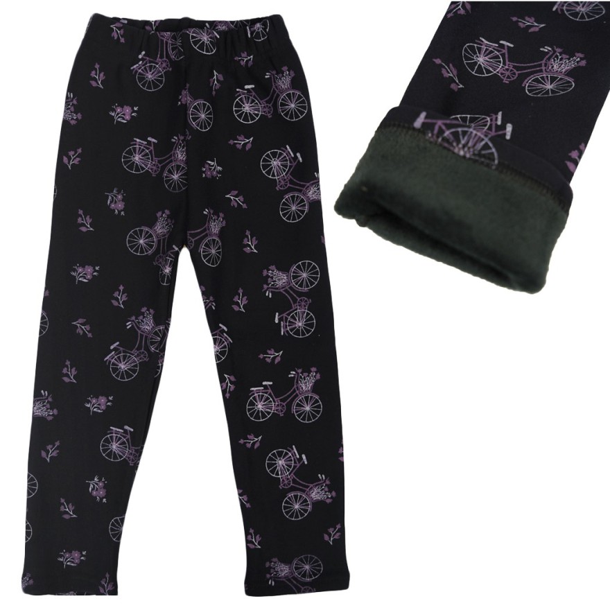 Czarne LEGGINSY ocieplane ROWERY GETRY na futerku