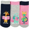 3pak SKARPETKI bawełniane LENIWIEC ŻYRAFA skarpety dziewczęce D-57
