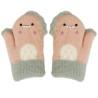 Różowe RĘKAWICZKI  ciepłe 1P na futerku ocieplane STWOREK r. 110-116