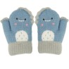 Niebieskie RĘKAWICZKI  ciepłe 1P na futerku ocieplane STWOREK r. 110-116