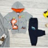 Szary DRES dino BIG HELLO bluza i spodnie