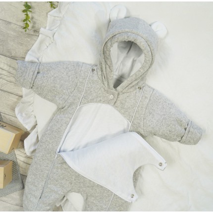 Kombinezon szary z MISIEM BEAR ocieplany