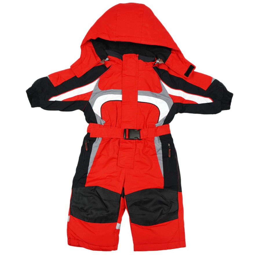 ZIMOWY KOMBINEZON jednoczęściowy CZERWONO- CZARNY termoaktywny