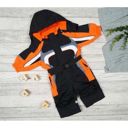ZIMOWY KOMBINEZON jednoczęściowy POMARAŃCZOWY termoaktywny