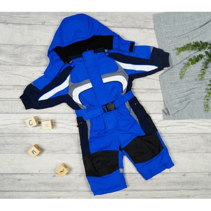 ZIMOWY KOMBINEZON jednoczęściowy NIEBIESKI termoaktywny