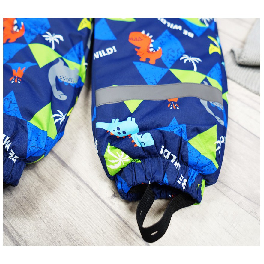 ZIMOWY KOMBINEZON jednoczęściowy GRANAT w dinozaury