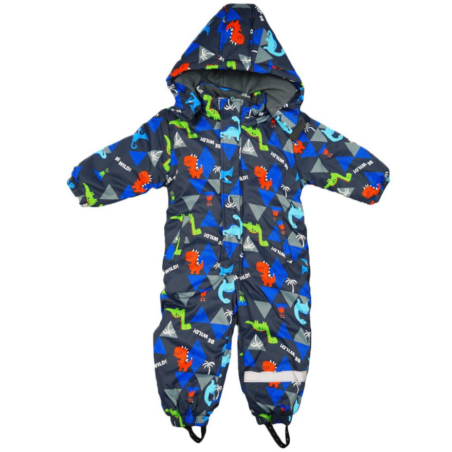ZIMOWY KOMBINEZON jednoczęściowy GRAFIT w dinozaury