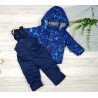 ZIMOWY KOMBINEZON dwuczęściowy w niebieskie SPORTS kurtka + spodnie