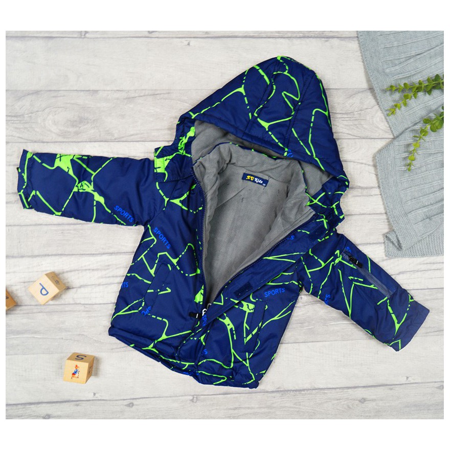 ZIMOWY KOMBINEZON dwuczęściowy w zielone SPORTS kurtka + spodnie