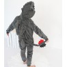 Grafit PIŻAMA jednoczęściowa SMOK z ogonem i kapturem kigurumi
