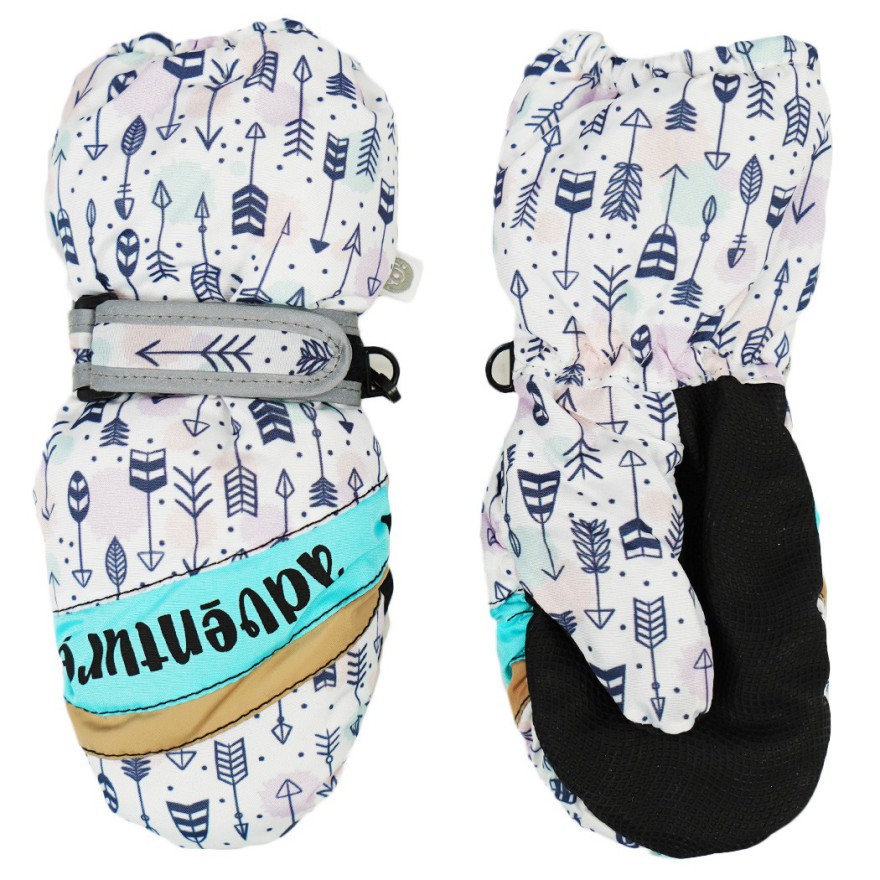 Miętowe rękawiczki na śnieg narty ADVENTURE 1P r.110-116