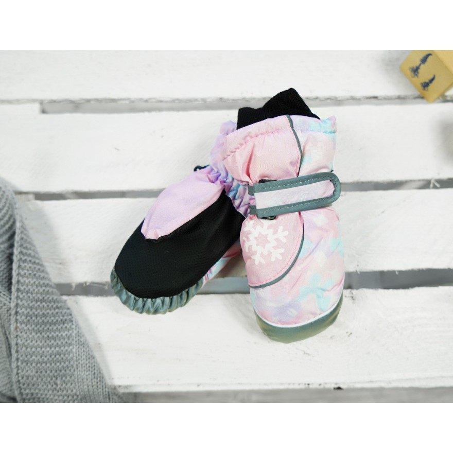 Różowe rękawiczki na śnieg narty ŚNIEŻYNKA 1P r.98-104