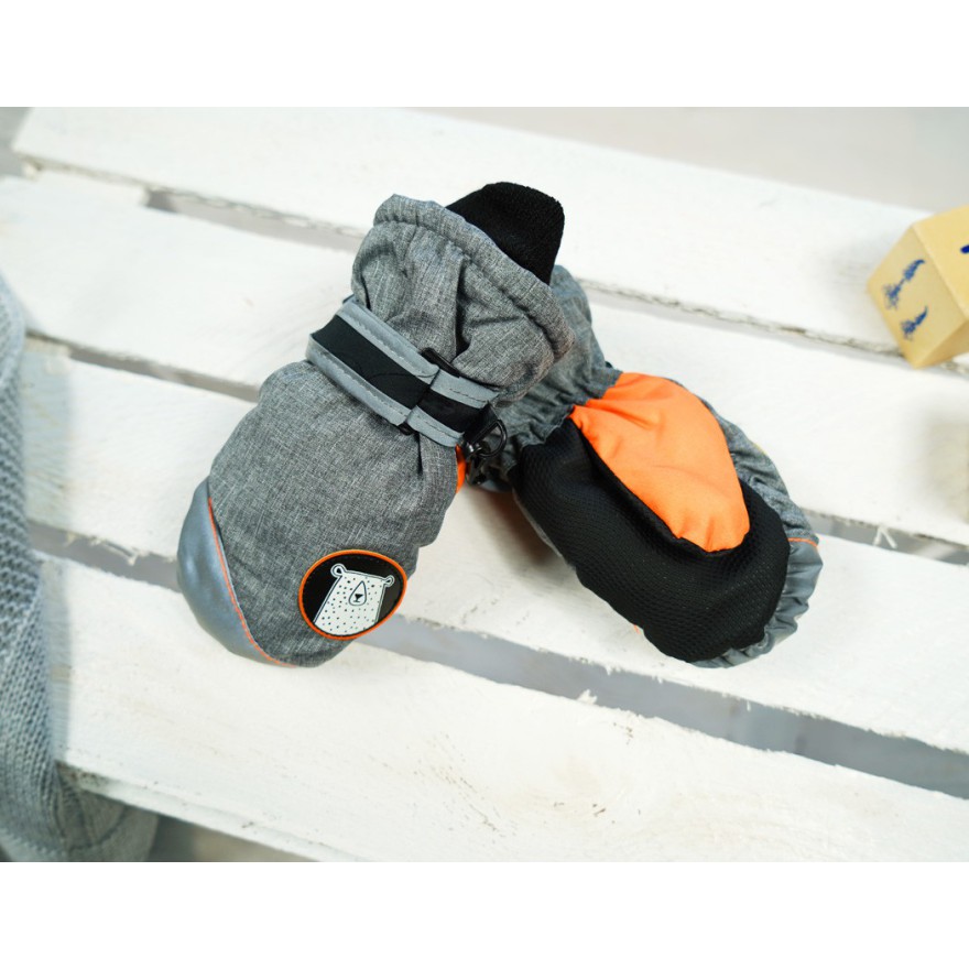 Grafit- pomarańcz rękawiczki na śnieg narty BIAŁY MIŚ 1P r.98-104