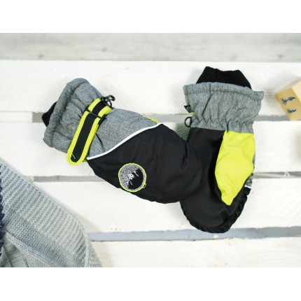 Czarno- grafitowe rękawiczki na śnieg narty GÓRY 1P r.110-116