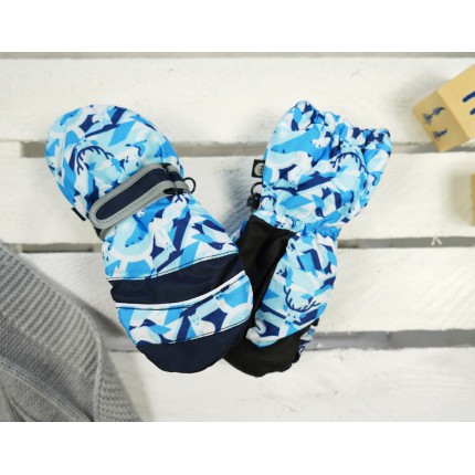 Niebiesko- granatowe rękawiczki na śnieg narty ANTARKTYDA 1P r.110-116