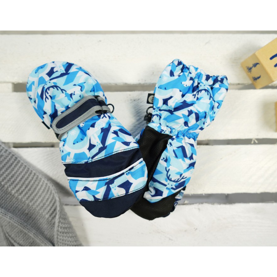 Niebiesko- granatowe rękawiczki na śnieg narty ANTARKTYDA 1P r.110-116