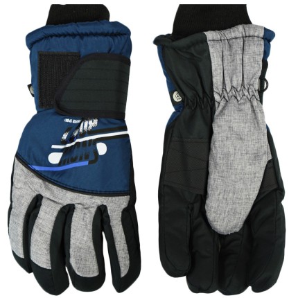 Granatowo-szare rękawiczki narciarskie 5P SNOWBOARD r.146-170