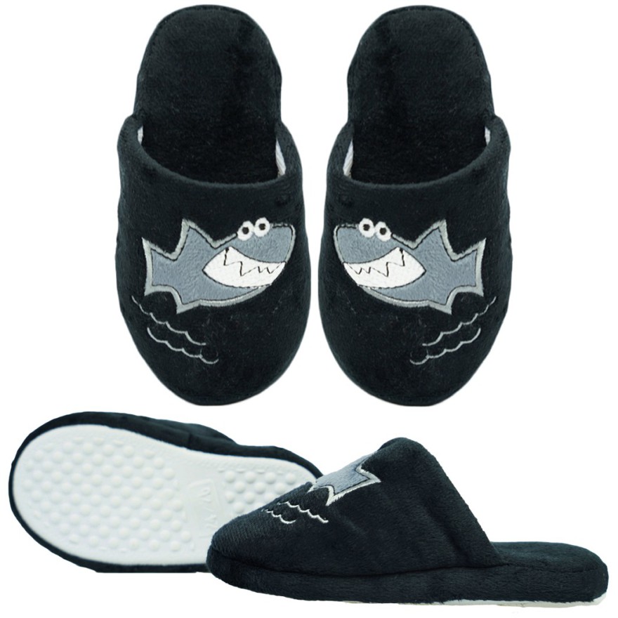 Czarne KAPCIE REKIN ciepłe ciapy klapki