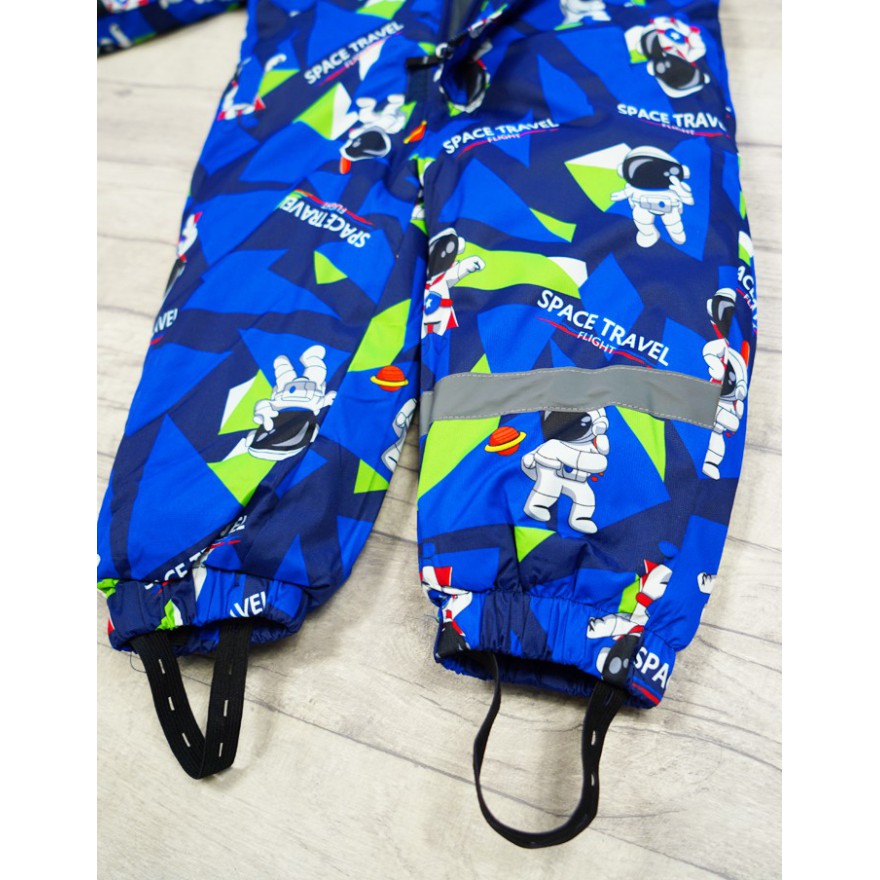 ZIMOWY KOMBINEZON jednoczęściowy GRANAT z zielonym KOSMONAUTA