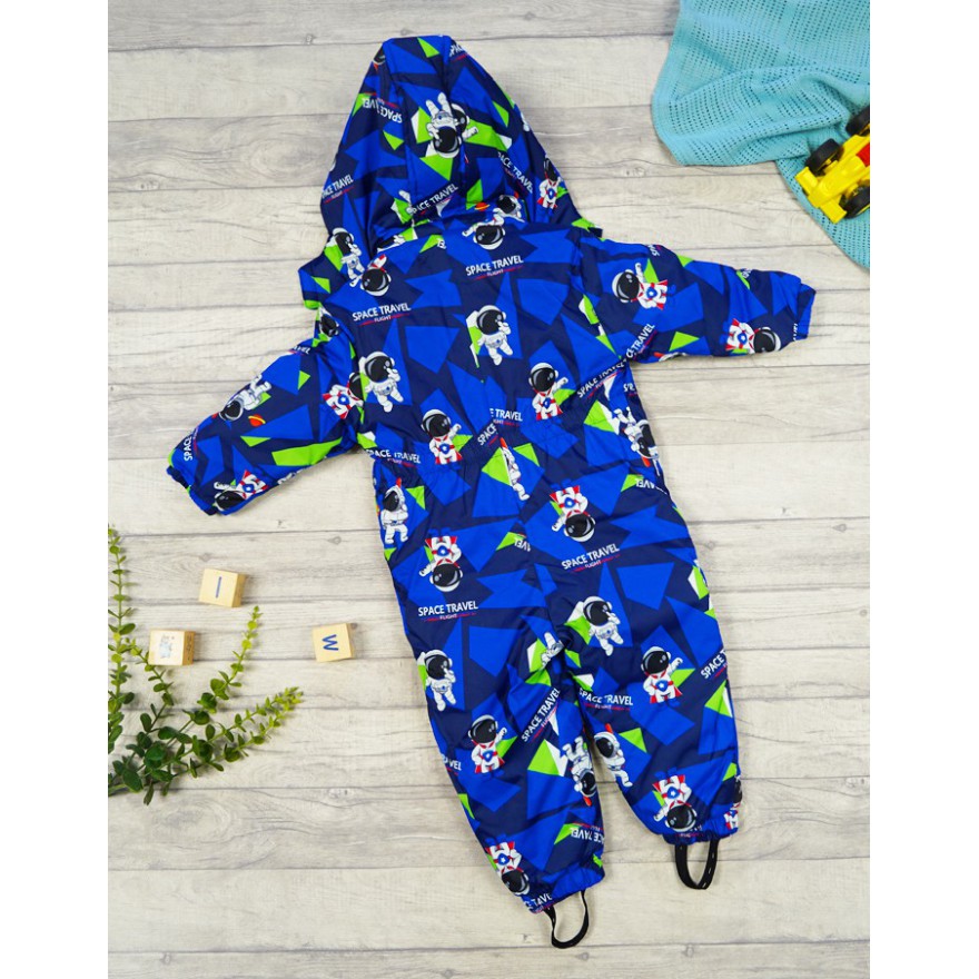 ZIMOWY KOMBINEZON jednoczęściowy GRANAT z zielonym KOSMONAUTA