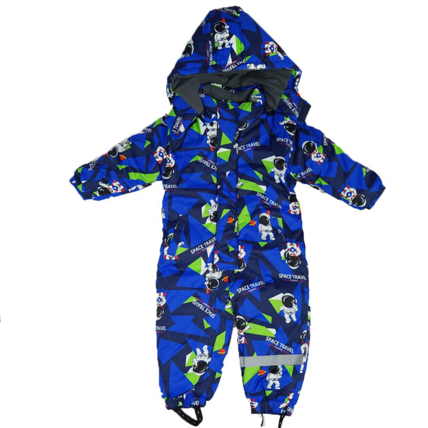 ZIMOWY KOMBINEZON jednoczęściowy GRANAT z zielonym KOSMONAUTA