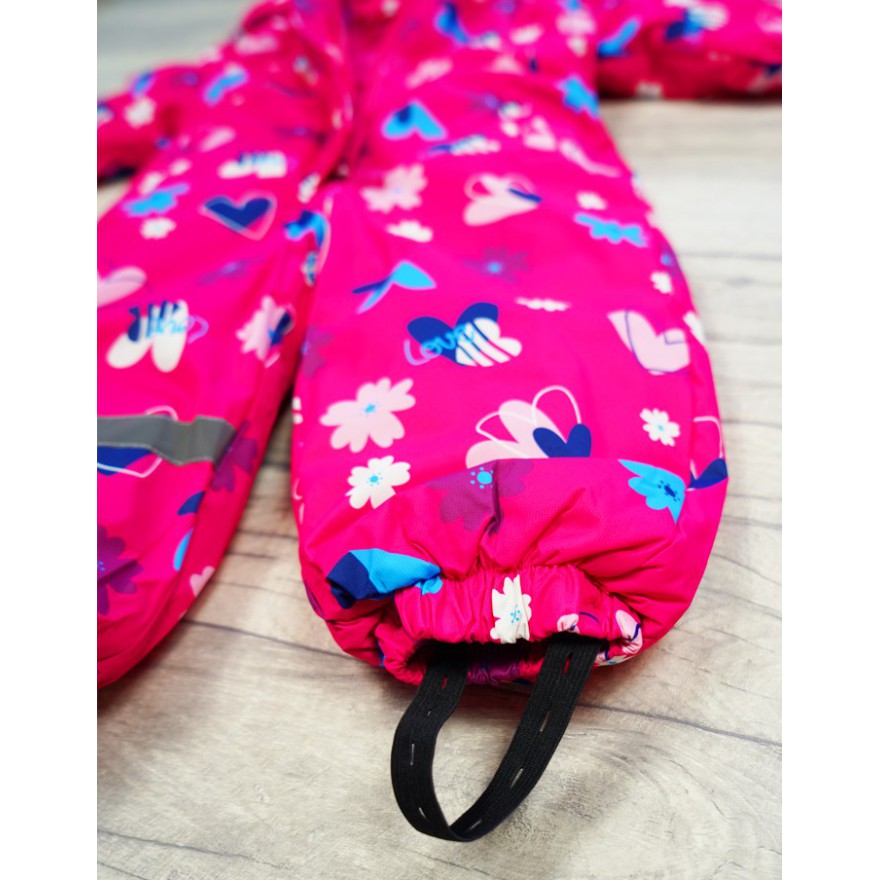 ZIMOWY KOMBINEZON jednoczęściowy AMARANT w serca i kwiaty