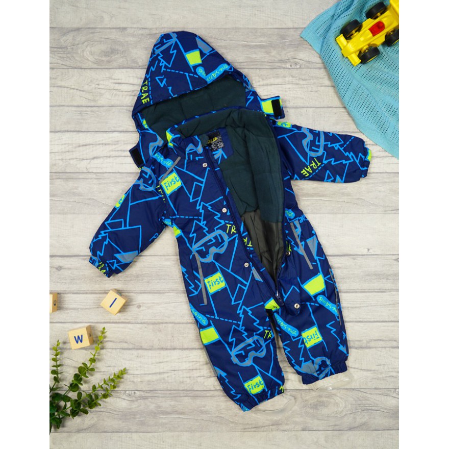 ZIMOWY KOMBINEZON jednoczęściowy GRANATOWY FIRST