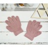 Pudrowe RĘKAWICZKI 5-palczaste gładkie r.98-164