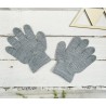 Szare RĘKAWICZKI 5-palczaste gładkie r.98-164