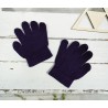 Granatowe RĘKAWICZKI 5-palczaste gładkie r.98-164
