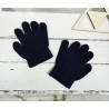 Czarne RĘKAWICZKI 5-palczaste gładkie r.98-164