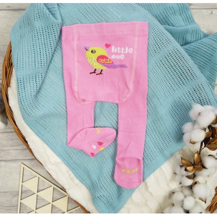 RAJSTOPY dziecięce różowe ptaszek little one wzór 661