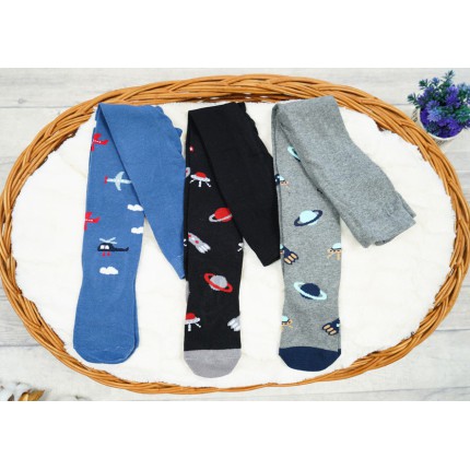 3pak RAJSTOPY bawełniane kosmos samolot chłopiece