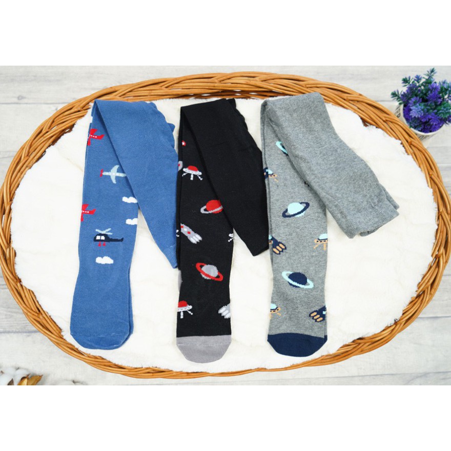 3pak RAJSTOPY bawełniane kosmos samolot chłopiece