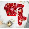 Czerwona PIŻAMA pluszowa ciepła w misie święta