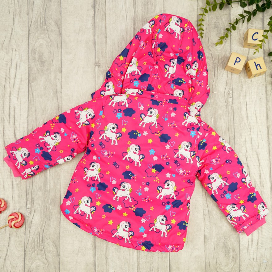 ZIMOWY KOMBINEZON dwuczęściowy RÓŻ JEDNOROŻCE kurtka + spodnie