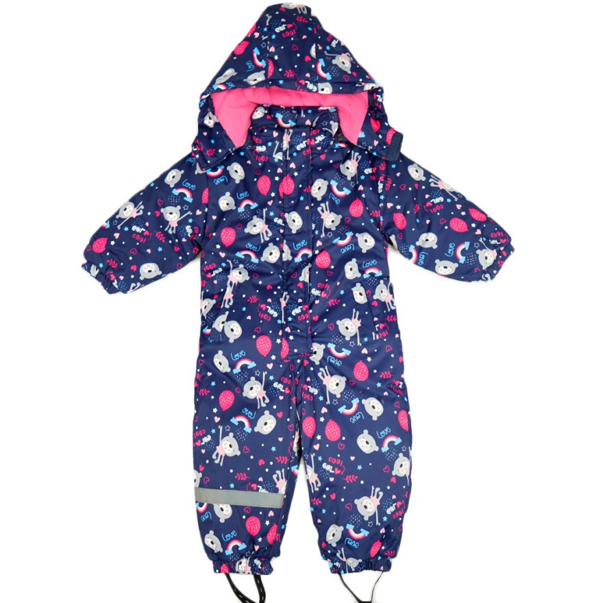 ZIMOWY KOMBINEZON jednoczęściowy GRANAT w misie