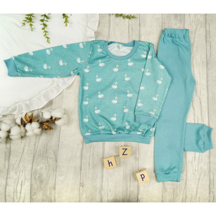 Iceberg PIŻAMA w łabędzie długi rękaw wzór 420