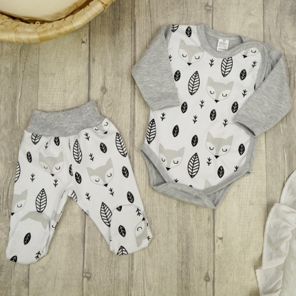 WYPRAWKA WCZEŚNIAK do szpitala 5 części szare liski 412s