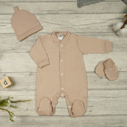 WYPRAWKA dla noworodka do szpitala 5 części beżowa