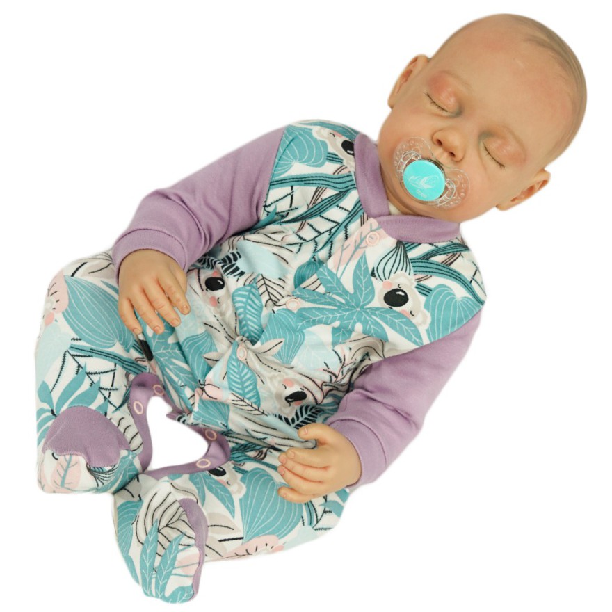 Pajac pajacyk bawełniany wrzosowy w misie koala wzór 377w