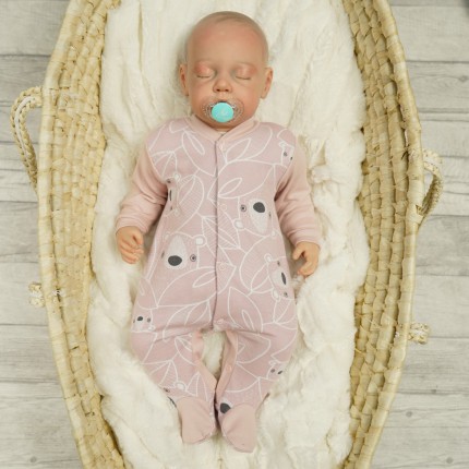 WCZEŚNIAK pajac pajacyk różowy w misie 339r bawełna