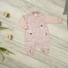Pajac pajacyk bawełniany różowy w misie wzór 339r