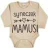 Beżowe BODY Syneczek Mamusi długi rękaw wzór 400
