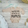 Beżowe BODY Syneczek Mamusi długi rękaw wzór 400