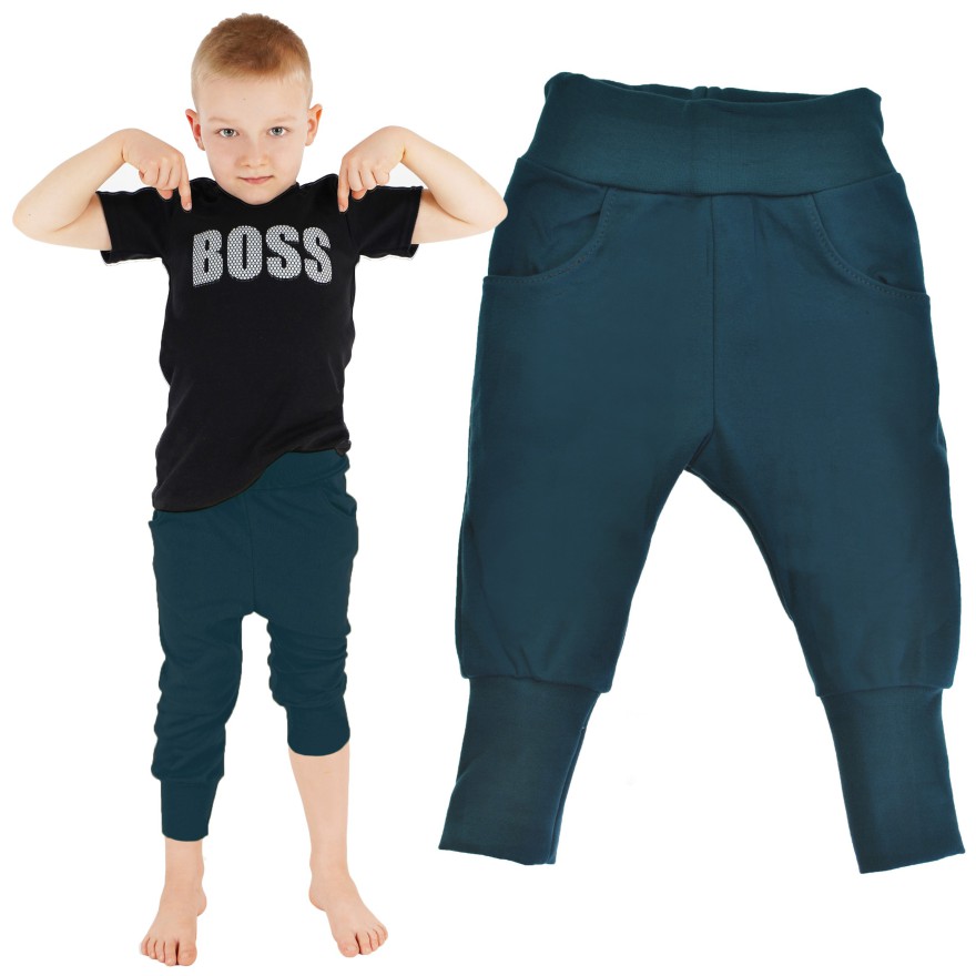 Likwidacja Petrol spodnie bawełniane lekkie z wyciąganą gumką bezuciskowe NEON