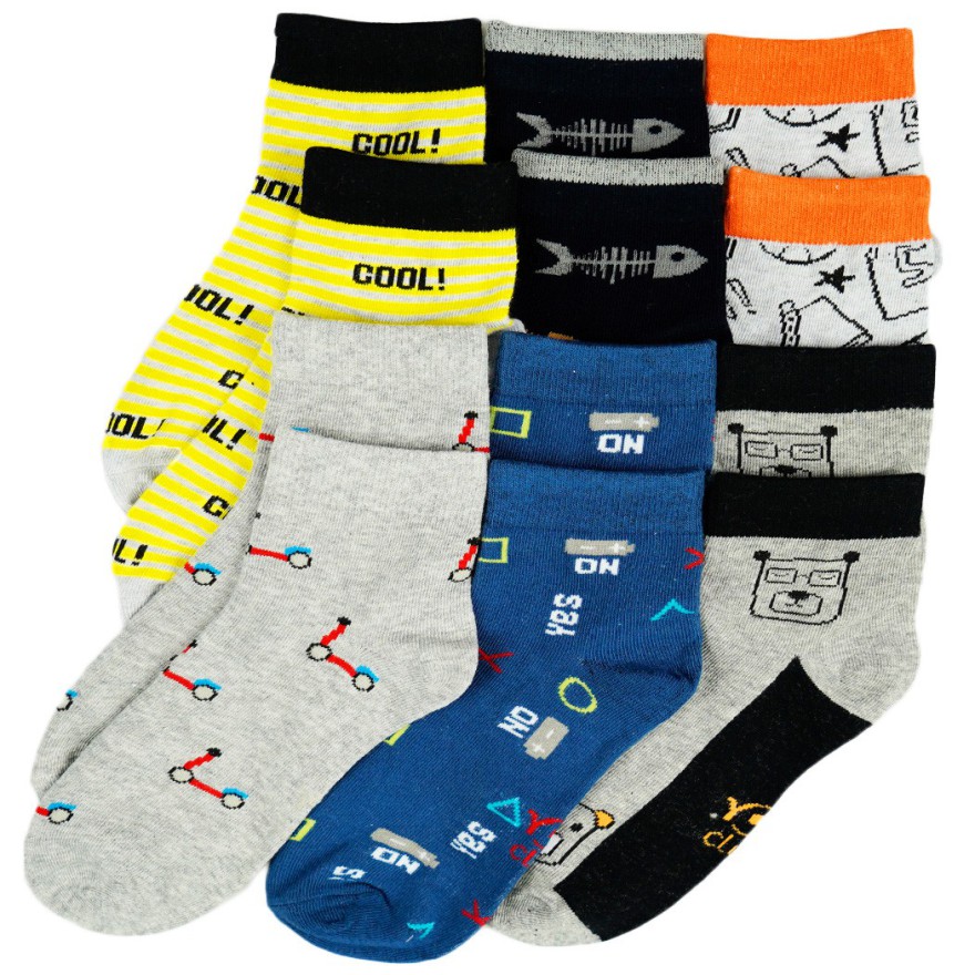 6 PAK SKARPETKI skarpety chłopięce COOL Game On ości